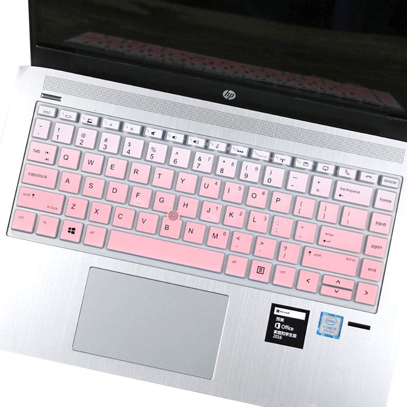imComor Keyboard Skin Cover for HP Elitebook 840 G5 & 840 G6 14" Notebook, HP Elitebook 745 G5 & 745 G6 14/HP ZBook 14U G5 Keyboard Protector Protective Skin, Gradual Pink (NOT Fit EliteBook 840 845 G7 G8) - Image 1